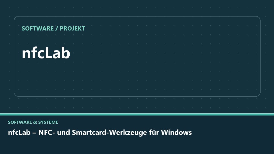 Vorschaubild: nfcLab – NFC- und Smartcard-Werkzeuge für Windows