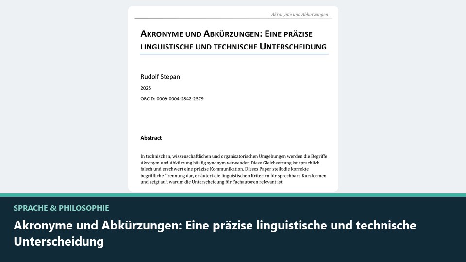Vorschaubild: Akronyme und Abkürzungen: Eine präzise linguistische und technische Unterscheidung