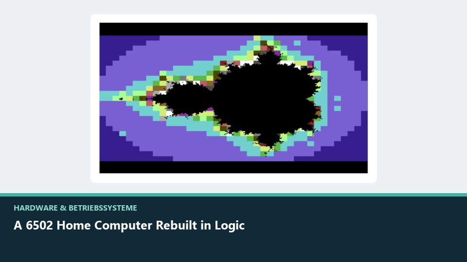 Vorschaubild: A 6502 Home Computer Rebuilt in Logic