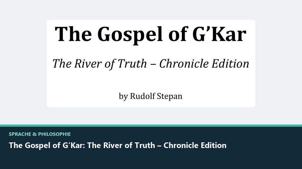 Vorschaubild: The Gospel of G’Kar: The River of Truth – Chronicle Edition